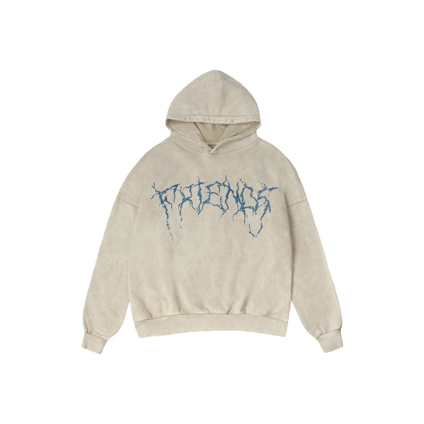 VLONE Revenge Blue Lightning Hoodie Beige
