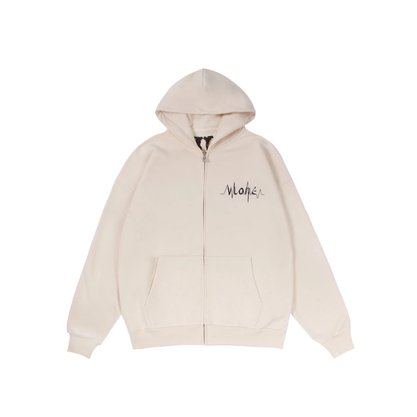VLONE Love Logo Zip Hooded Jacket Cream