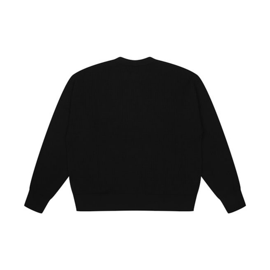Drew House Sketch Mascot Waffle Sweater Black