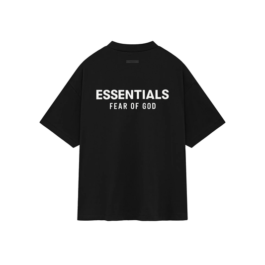 Fear of God Essentials Core Logo Jersey Crewneck Tee Black FW24
