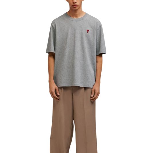 AMI PARIS Ami De Coeur Boxy Fit Tee Grey