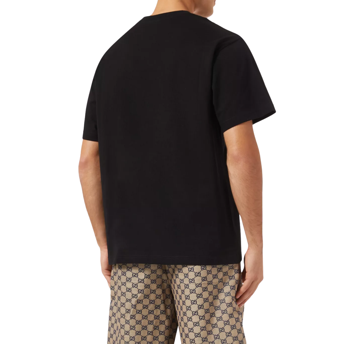 Gucci Cotton Jersey Gucci Print T-Shirt Black