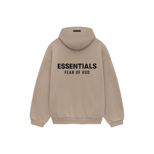 Fear of God Essentials Core Logo Fleece Hoodie Desert Sand FW24