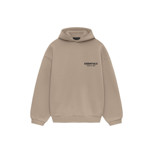 Fear of God Essentials Core Logo Fleece Hoodie Desert Sand FW24