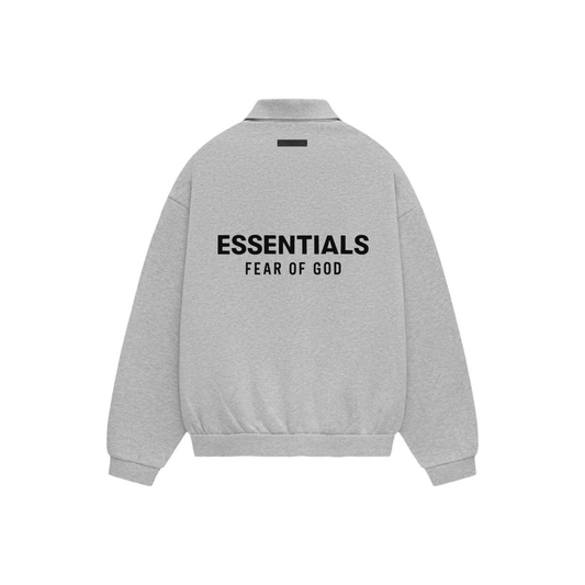 Fear of God Essentials Fleece Polo Light Heather Grey FW24