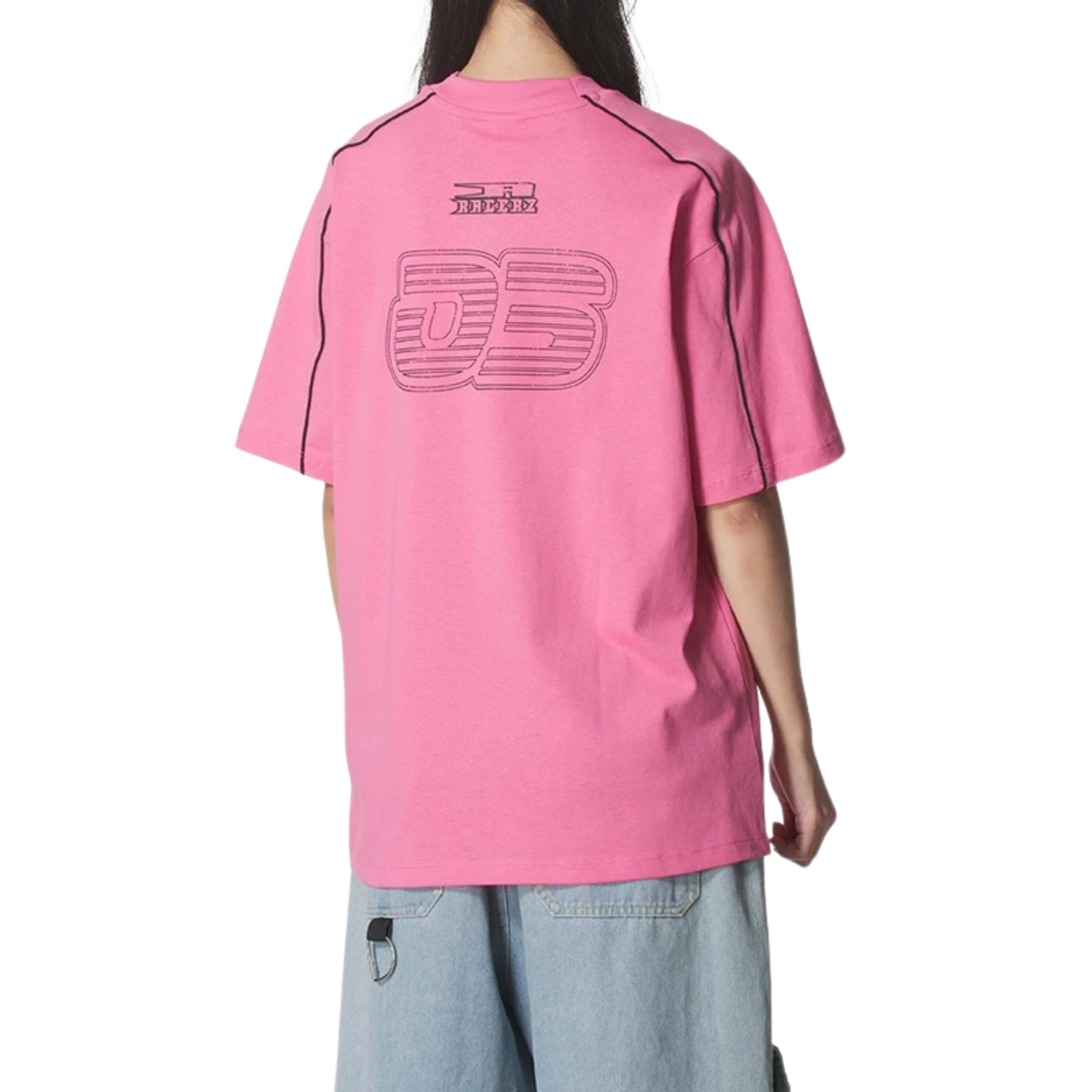 Adidas Moto GFX Tee Pink KG6679 Model Back