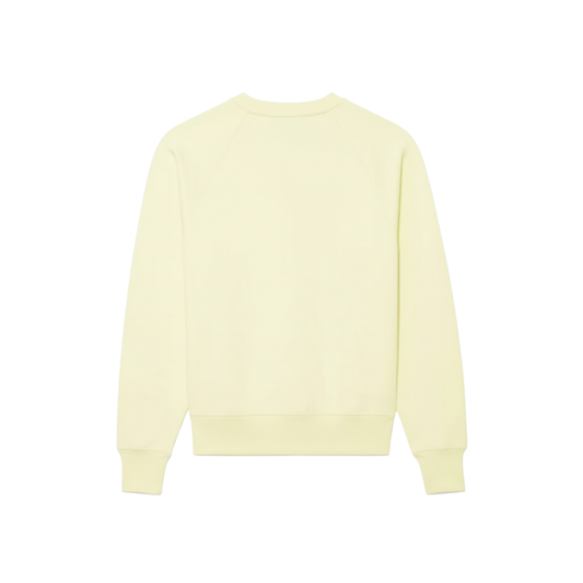 AMI PARIS ADC Tonal Boxy Fit Crewneck Yellow SS22 Back