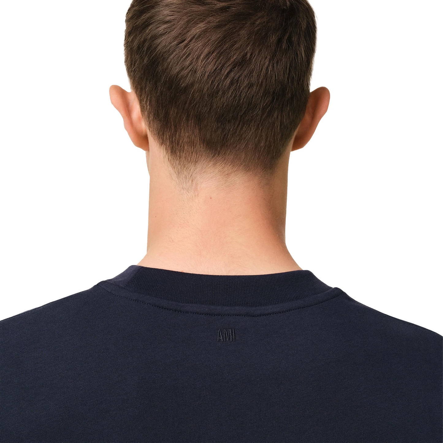 AMI PARIS Ami Paris Patch Tee Navy Blue SS25 Back Logo