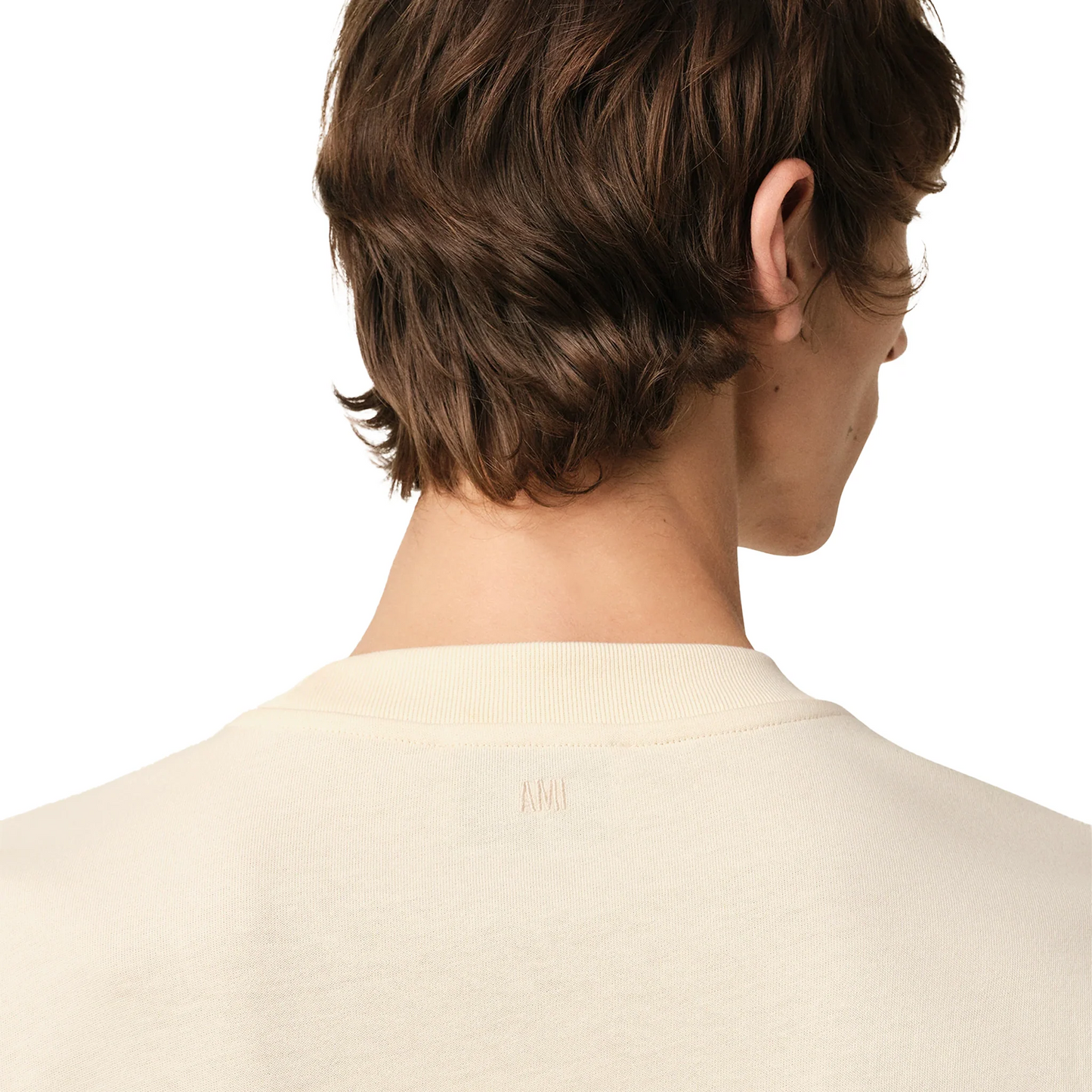 AMI PARIS Ami Paris Patch Tee White Cream SS25 Back Logo