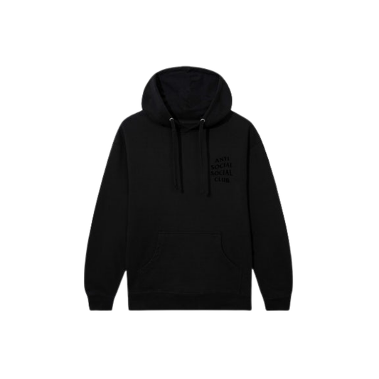 Anti Social Social Club Cancelled Tonal Hoodie Black Front