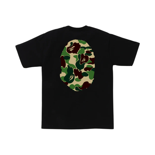 BAPE ABC Camo Big Head Ape Tee Black Green Back