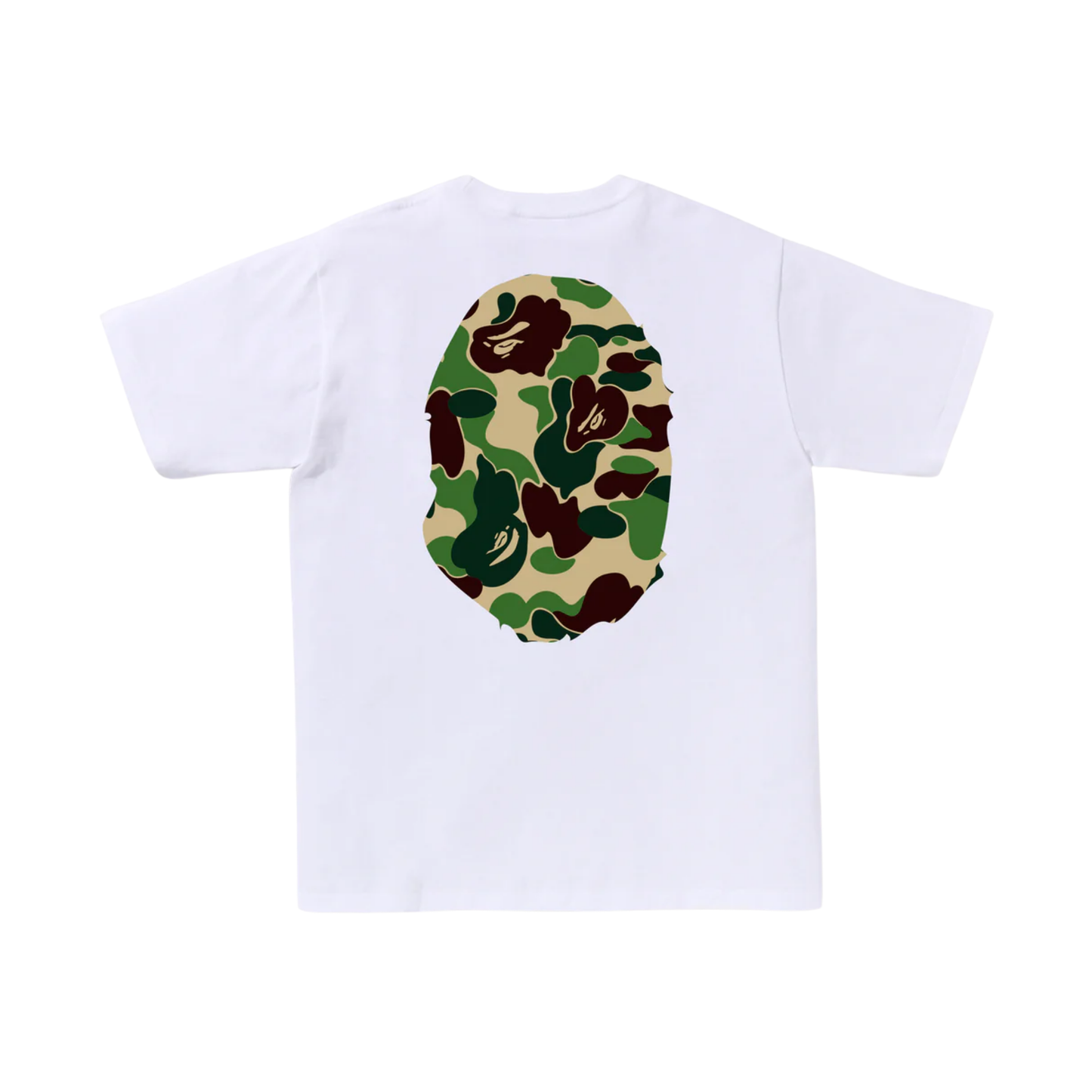 BAPE ABC Camo Big Head Ape Tee White Green Back