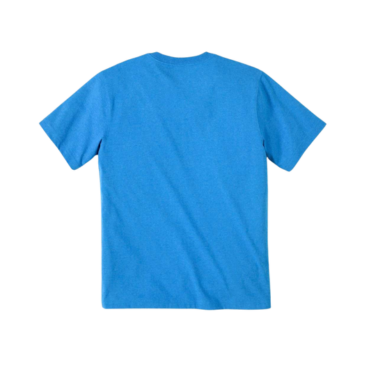 Carhartt K87 Heavyweight Pocket Tee Marine Blue Heather Back