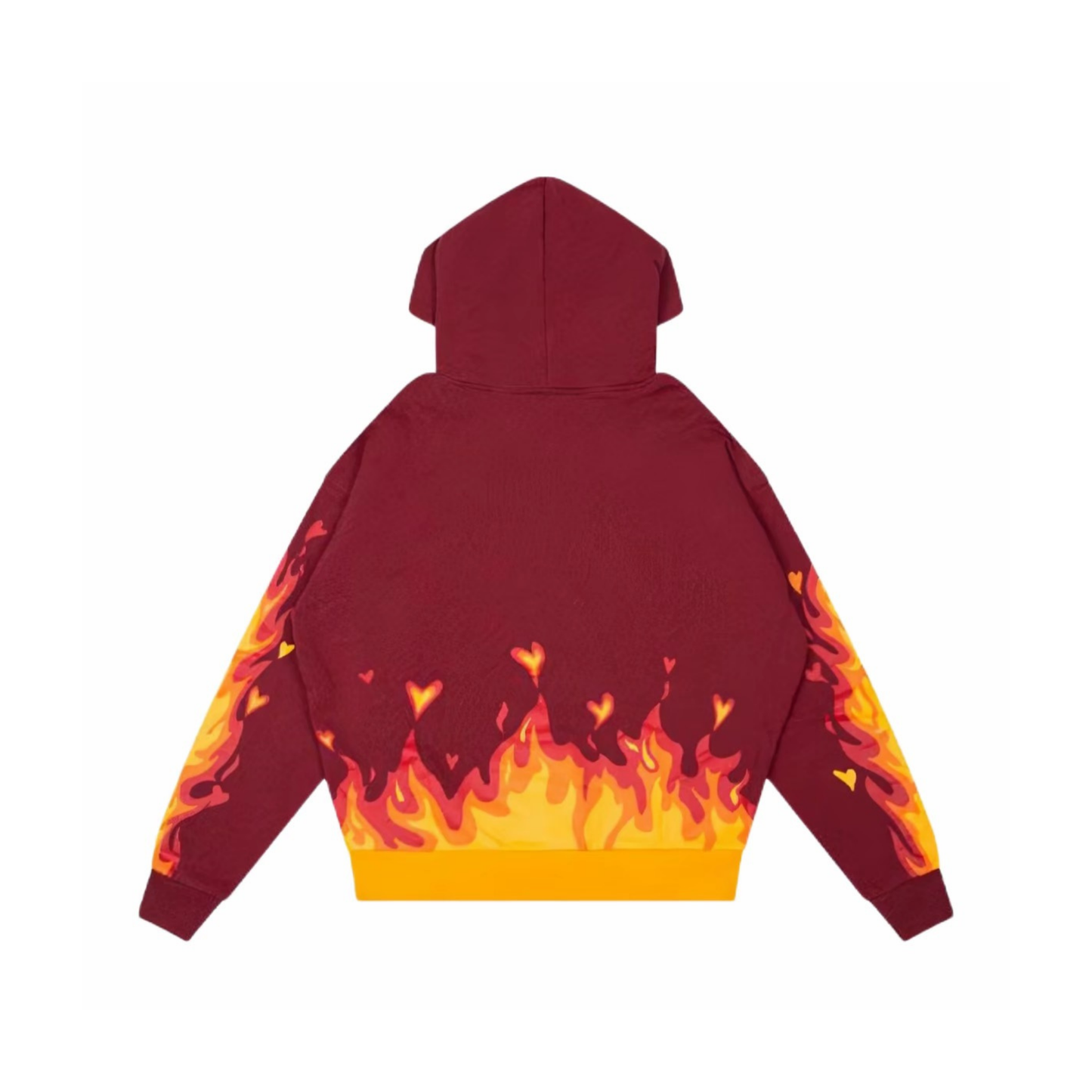 Drew House Secret Fire Hoodie Burgundy Back