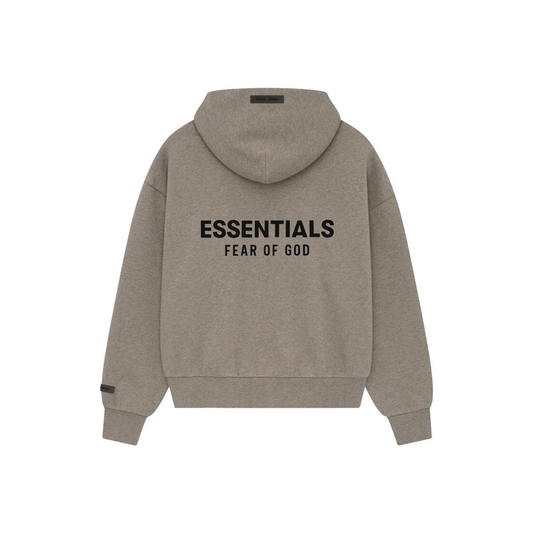 Fear of God Essentials Classic Fit Fleece Hoodie Homestead Heather SS25 Back