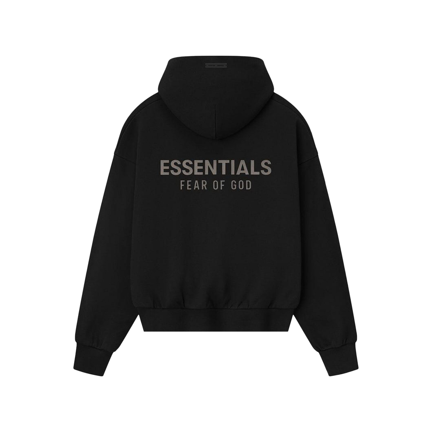 Fear of God Essentials Classic Fleece Hoodie Jet Black FW25 Back
