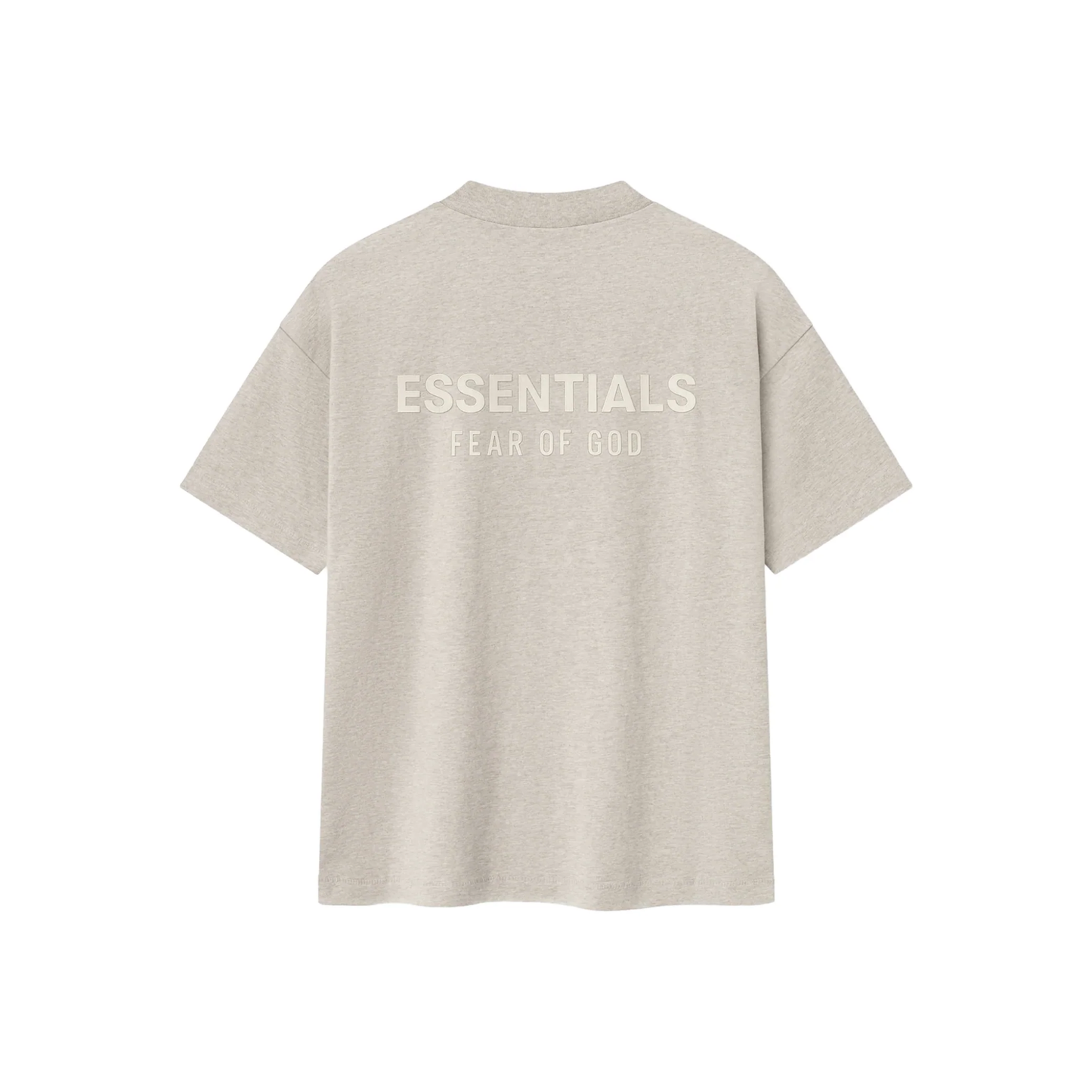 Fear of God Essentials Classic Tee Heather Stone SS25 Back
