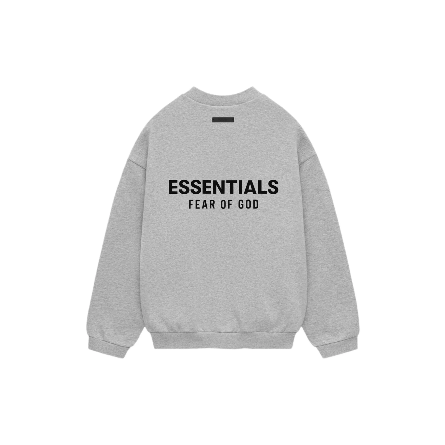 Fear of God Essentials Heavy Fleece Crewneck II Light Heather Grey FW24 Back