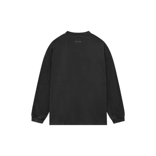 Fear of God Essentials Heavy Long Sleeve Tee Black FW24 Back