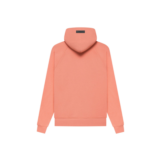 Fear of God Essentials Hoodie Coral FW22 Back