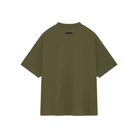 Fear of God Essentials Jersey Crewneck Tee Military FW24 Back