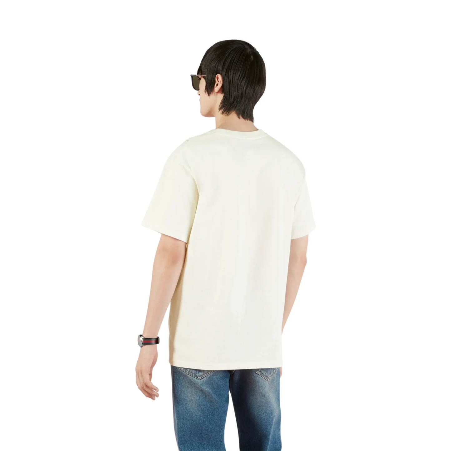 Gucci Blade Print T-Shirt White SS21 Model Back