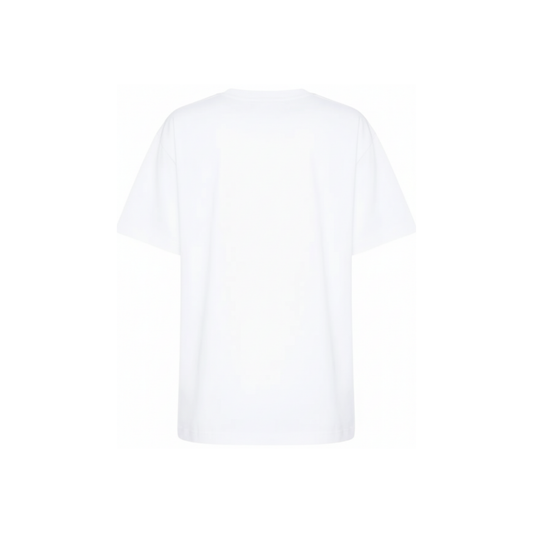Gucci Logo Print Cotton T-Shirt White Back