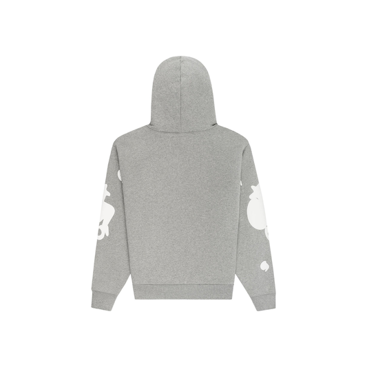 Sp5der Beluga Hoodie Dark Heather Grey Back