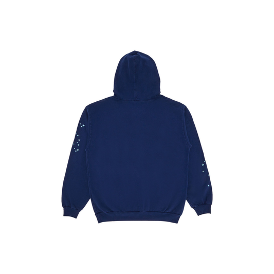 Sp5der OG Web Hoodie Navy Back