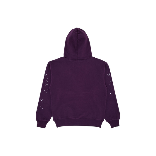 Sp5der OG Web V2 Hoodie Purple Back