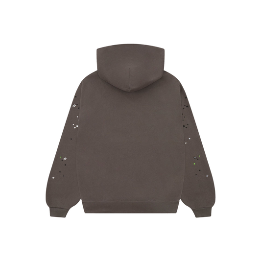 Sp5der Punk V2 Hoodie Slate Grey Back
