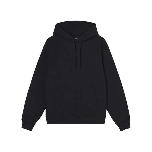 Stüssy Back Hood Applique Hoodie Black Front