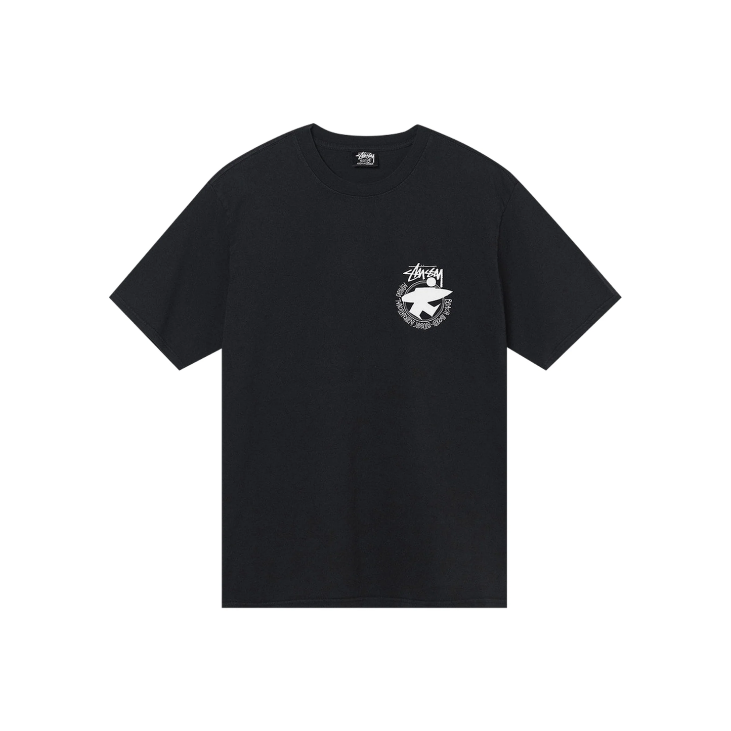 Stüssy Beach Roots Pigment Dyed Tee Black Front