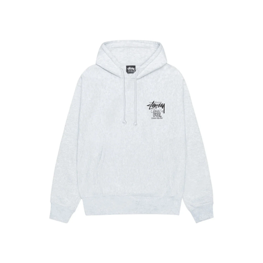 Stüssy Classic Gear Hoodie Ash Heather Front
