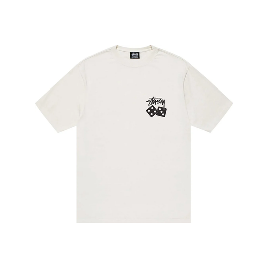 Stüssy Dice Pigment Dyed Tee Natural Front