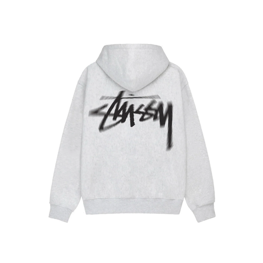 Stüssy Dizzy Stock Hoodie Ash Heather Back