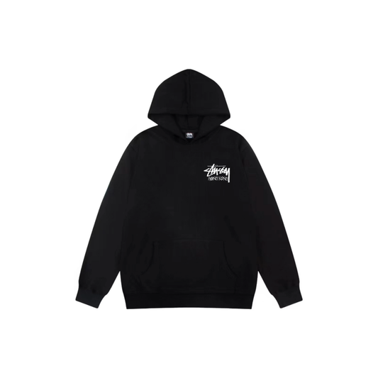 Stüssy Hong Kong Hoodie Black Front
