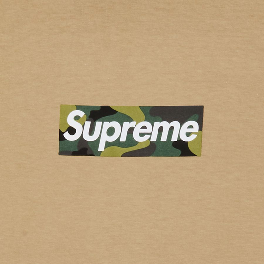 Supreme Box Logo Tee Khaki Front Logo