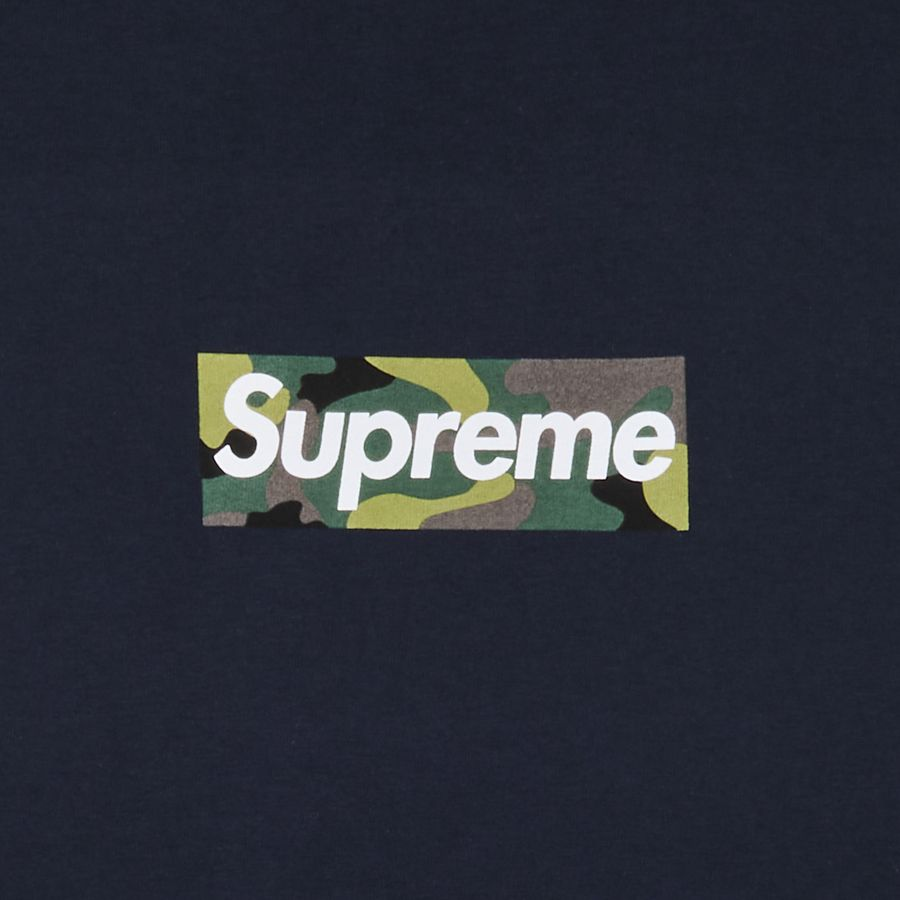 Supreme Box Logo Tee Navy Front Logo