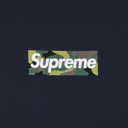 Supreme Box Logo Tee Navy Front Logo