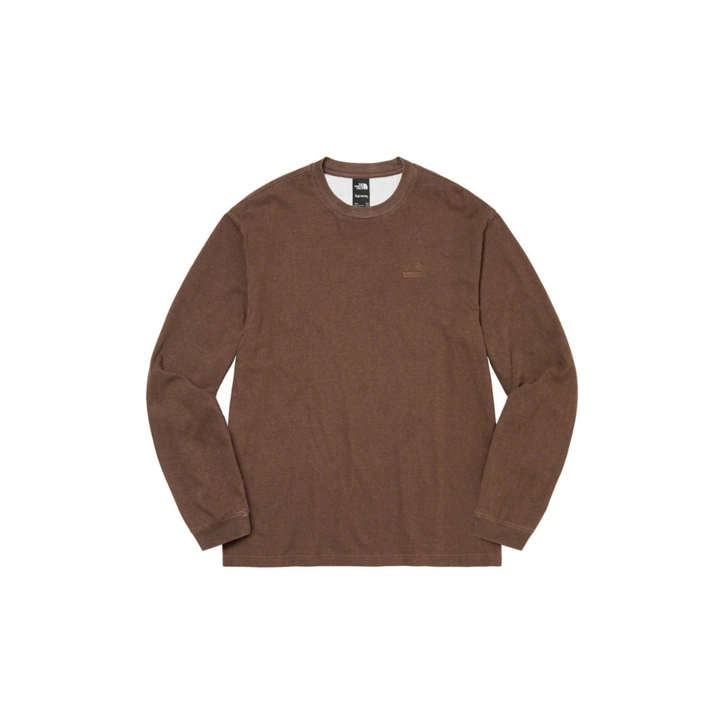 Supreme X The North Face Pigment Printed Sweatshirt Brown Front