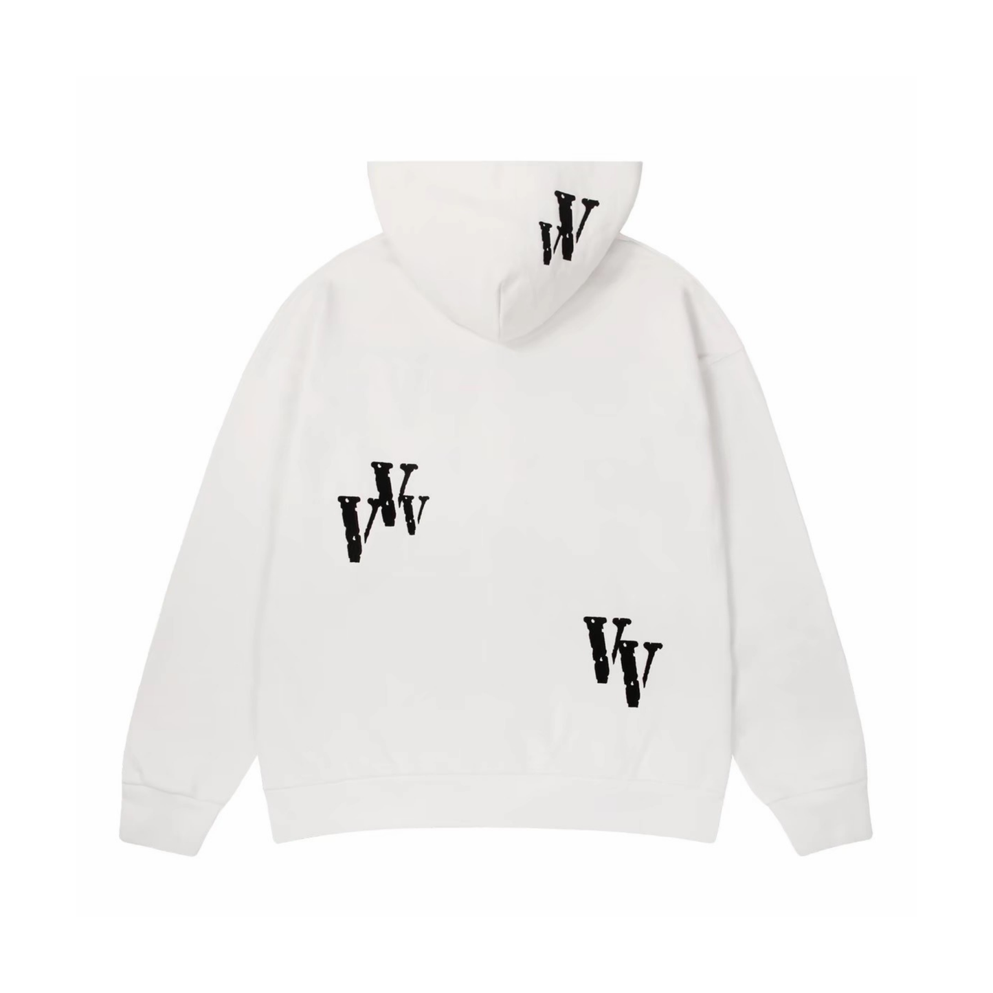 VLONE Embroidered Logo Zip Up Hoodie White Back