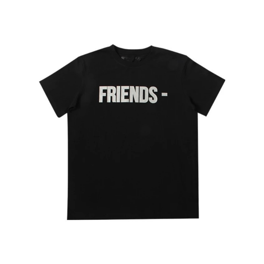 VLONE Friends Tee Black Silver Front
