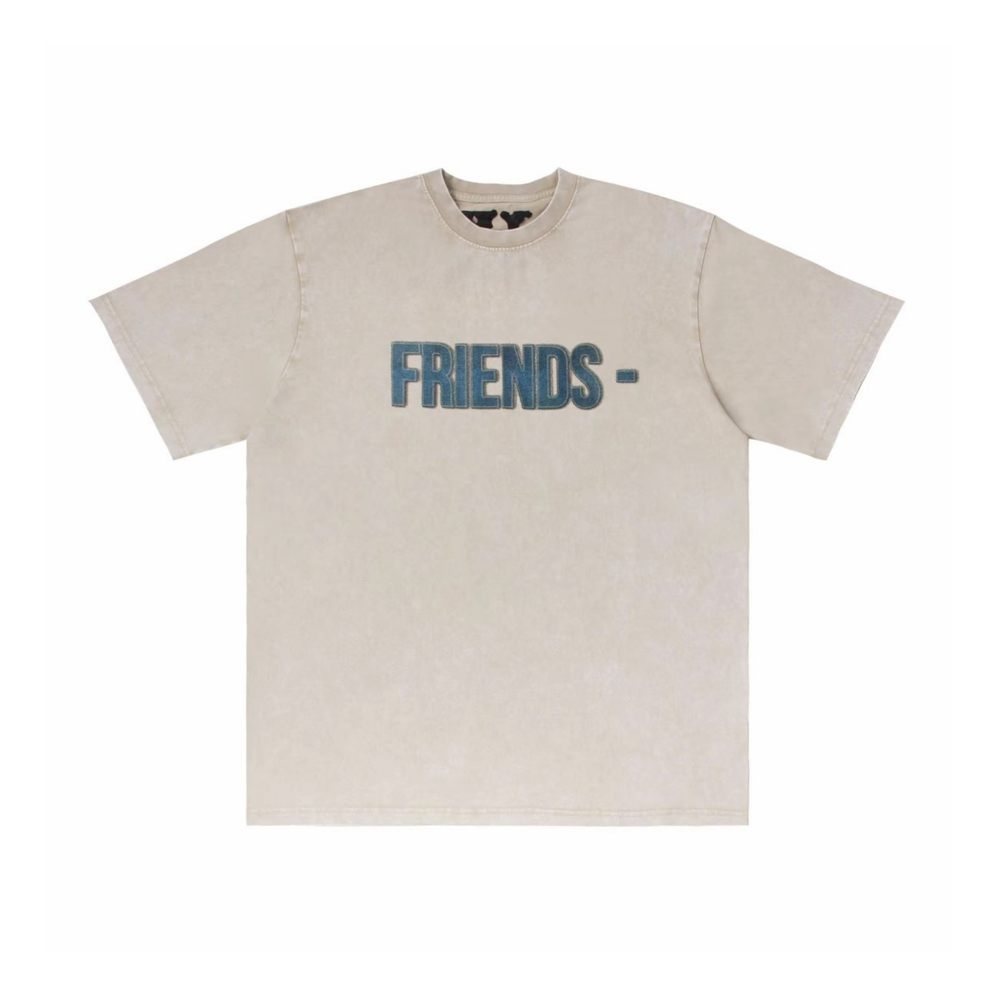VLONE Friends Washed Denim Tee Beige Front