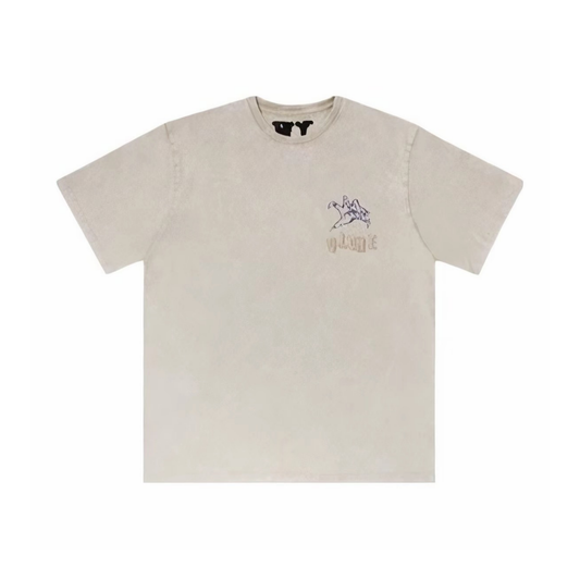 VLONE Marionette Logo Washed Tee Beige Front