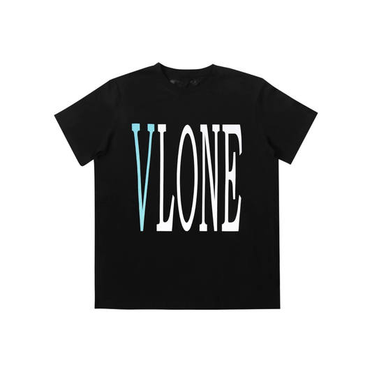 VLONE Scribble Tee Black Blue Front