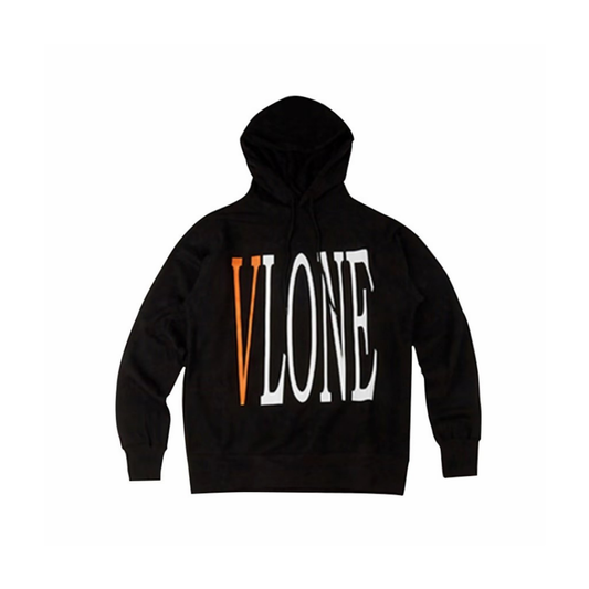 VLONE Staple Hoodie Black Orange Front