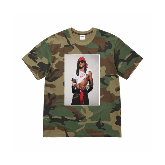 Supreme Playboi Carti Tee Woodland Camo