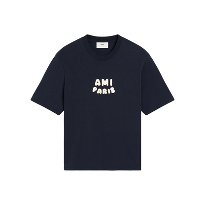 AMI PARIS Ami Paris Patch Tee Navy Blue SS25