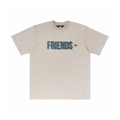 VLONE Friends Washed Denim Tee Beige